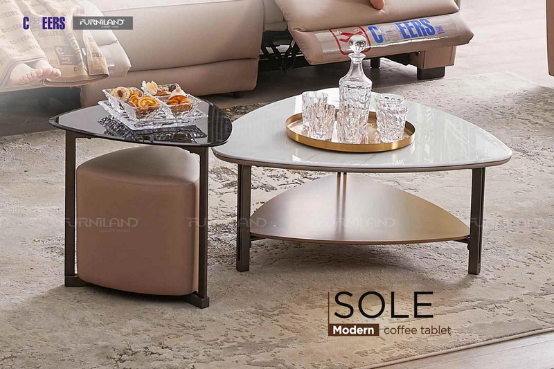 Bàn trà mặt đá Sole