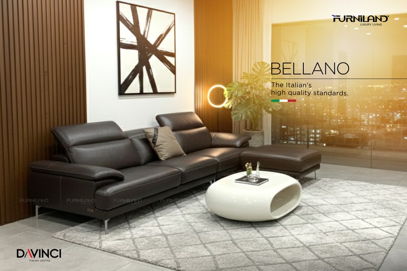 Sofa Da Thật Nhập Khẩu - Bellano Băng 4 chỗ