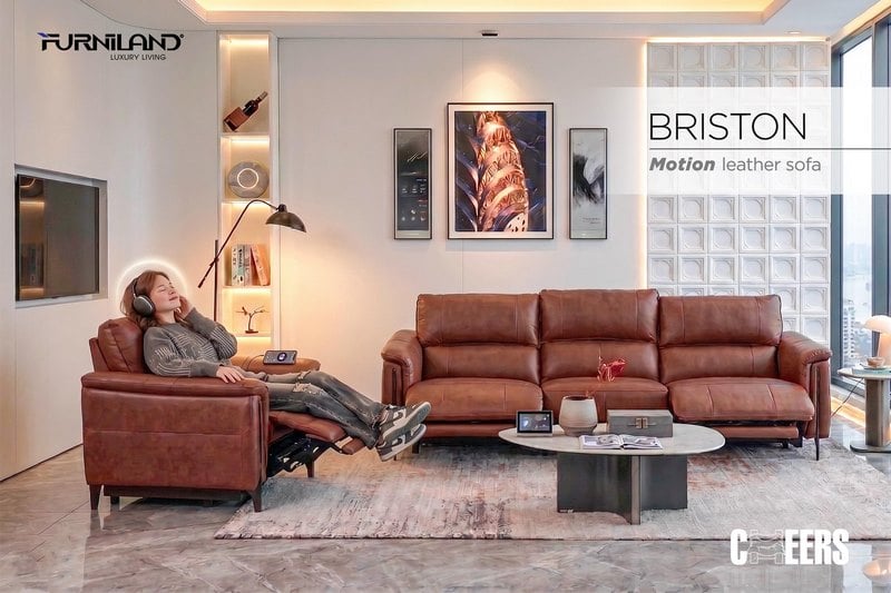 Sofa nhập khẩu Briston băng 4 - Sofa chỉnh điện Cheers