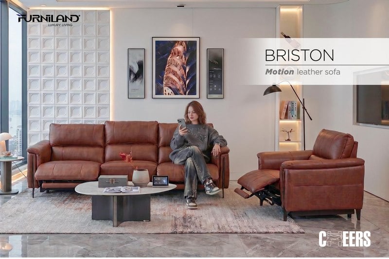 Sofa nhập khẩu Briston băng 4 - Sofa chỉnh điện Cheers
