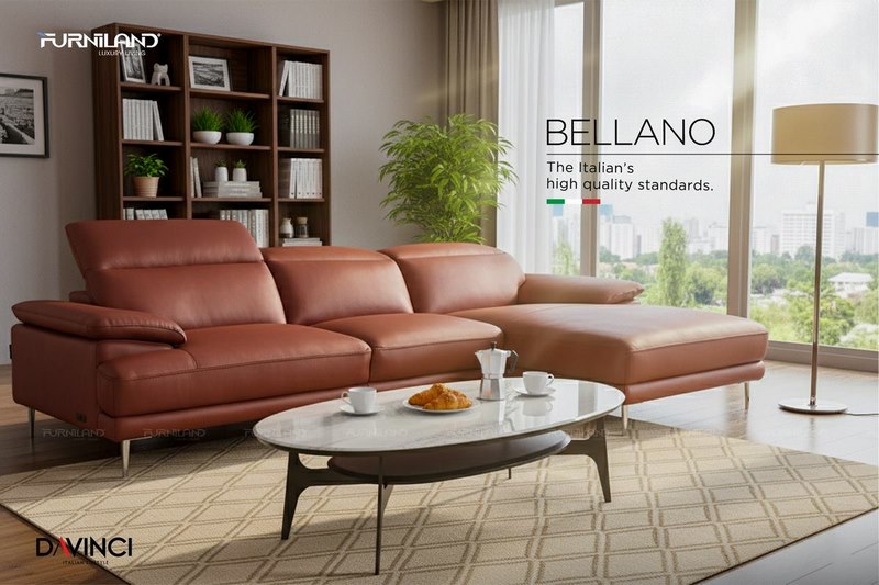 Sofa phòng khách - Bellano góc - Sofa nhập khẩu