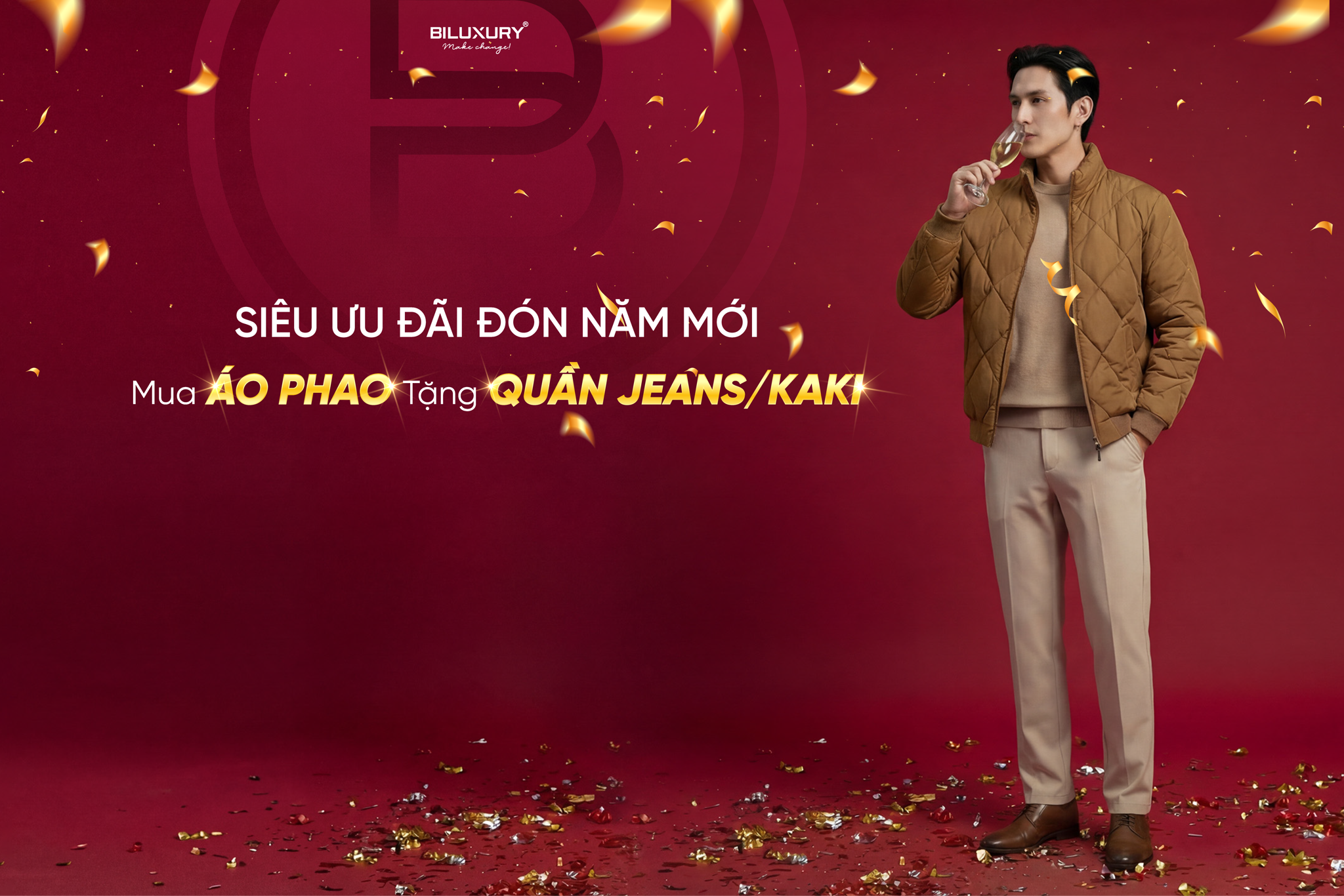 SIÊU ƯU ĐÃI ĐÓN NĂM MỚI 2026 - MUA ÁO PHAO TẶNG QUẦN JEANS HOẶC QUẦN KAKI!