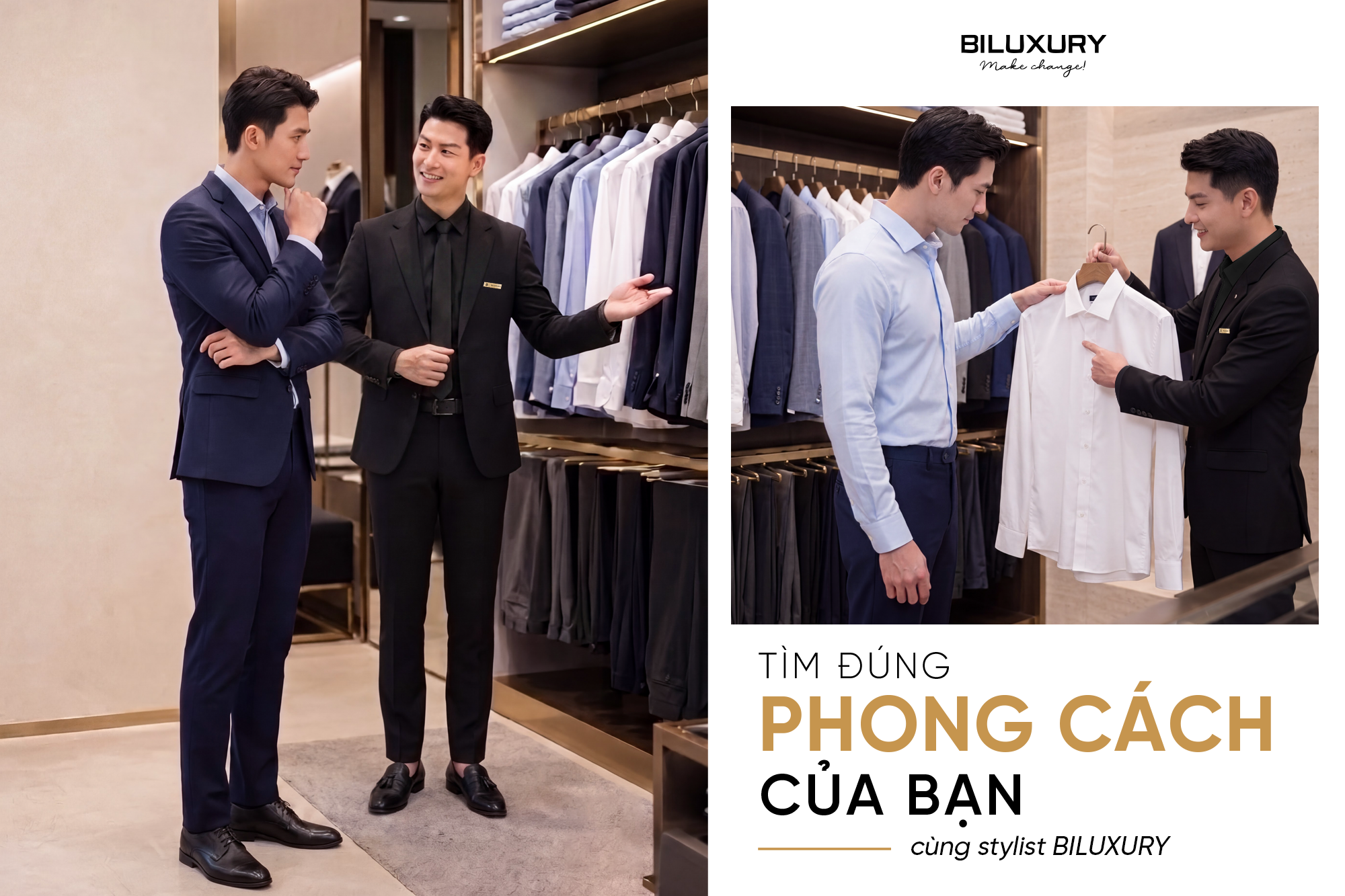 TÌM ĐÚNG PHONG CÁCH CỦA BẠN CÙNG STYLIST BILUXURY
