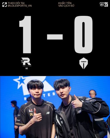 CKTG 2025 – Ngày 17/10: KT Rolster “hạ gục” Top Esports với tỷ số 1-0, giữ vững phong độ tại vòng Swiss