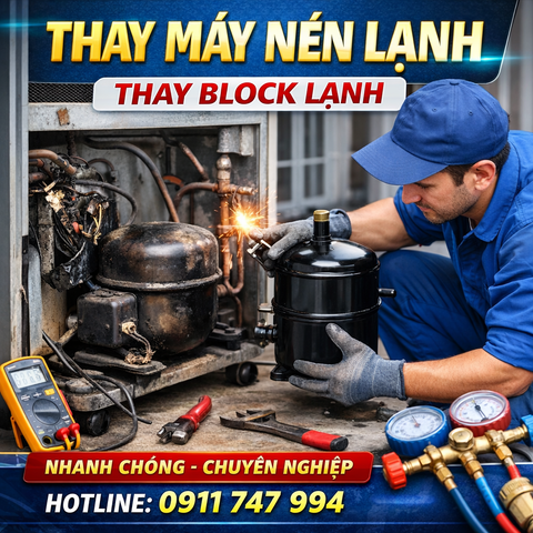 Thay Máy Nén Lạnh (Thay Block Lạnh) Uy Tín
