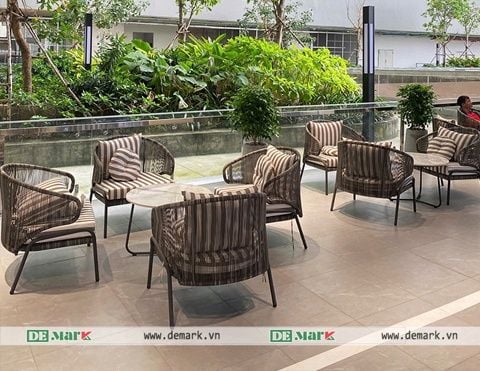 UNITY Fitness Lựa Chọn Nội Thất DeMark Cung Cấp Bàn Ghế Giả Mây Ngoài Trời
