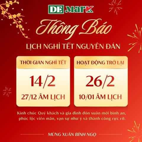 Thông Báo Nghỉ Tết Âm Lịch 2026
