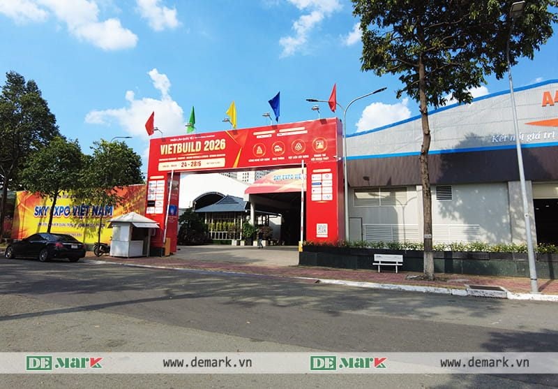 Sofa, bàn ghế và nội thất ngoài trời Demark được trưng bày tại Vietbuild 2026.
