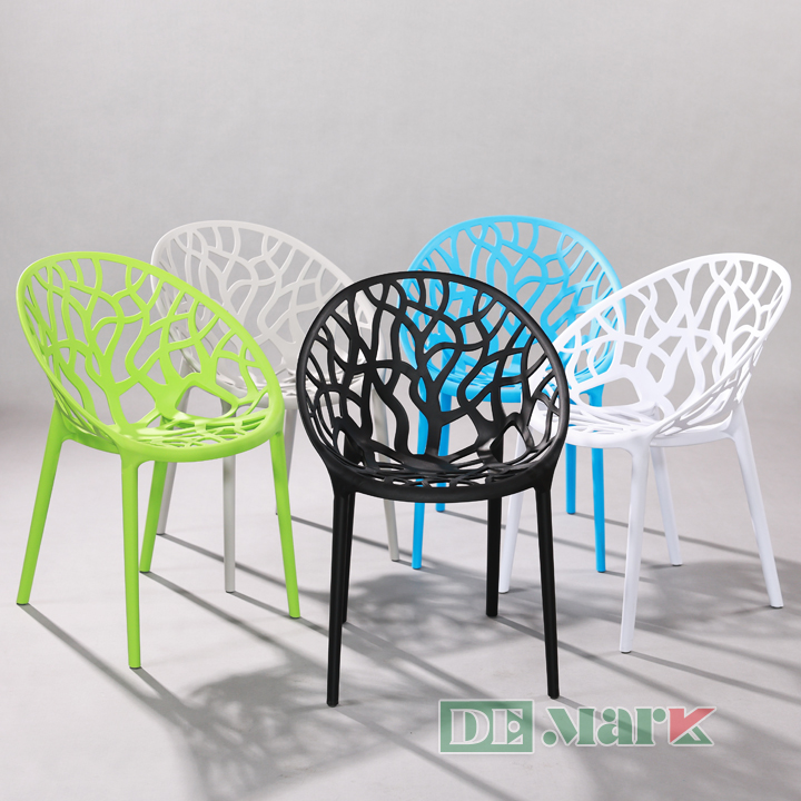 Ghế Cafe Nhựa MTN3018 sử dụng trong không gian quán cafe hiện đại