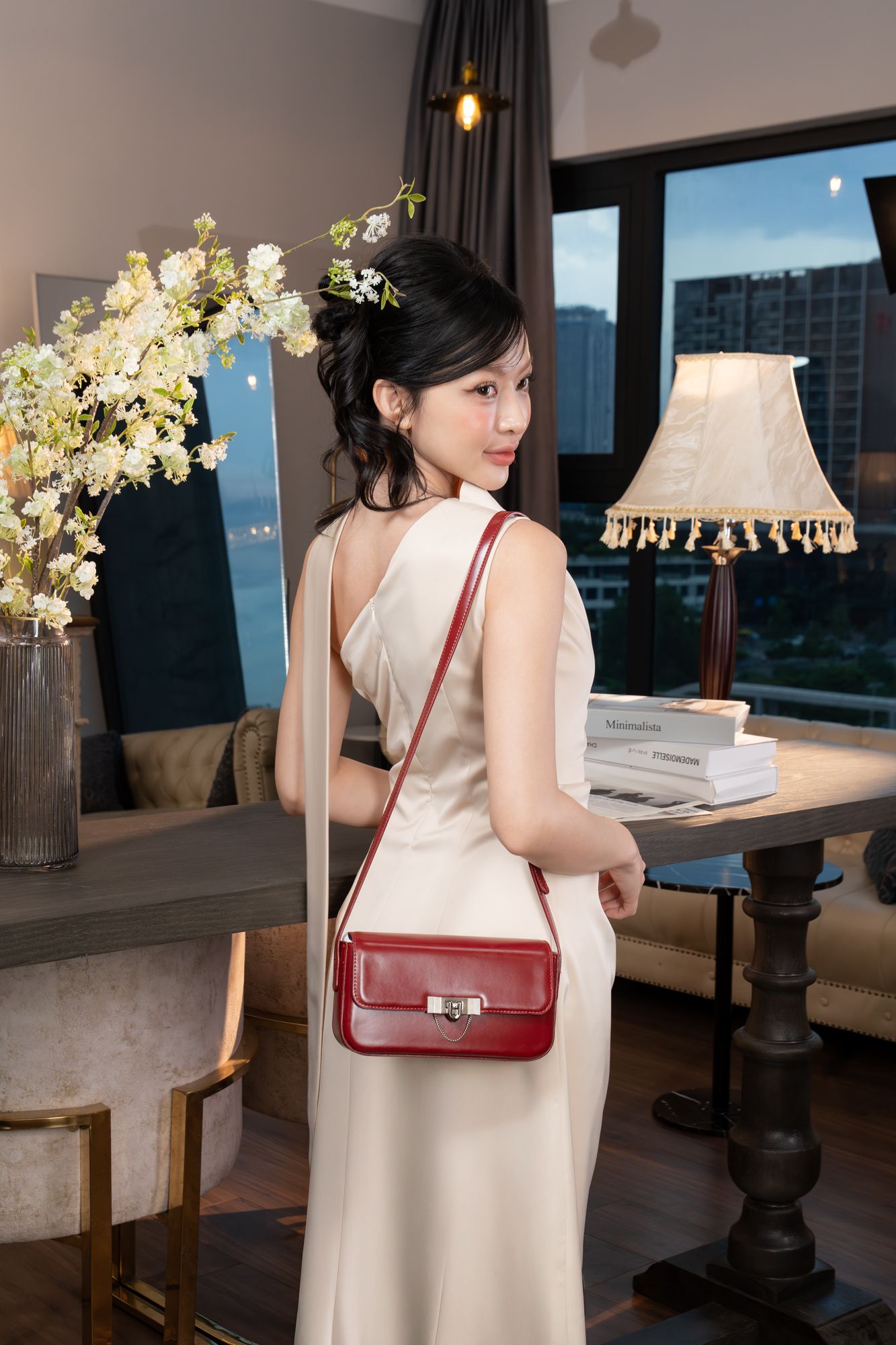 Túi Yuumy (Thời trang nữ dáng hộp hiện đại size 22 - Túi đeo chéo da Smooth YN298)