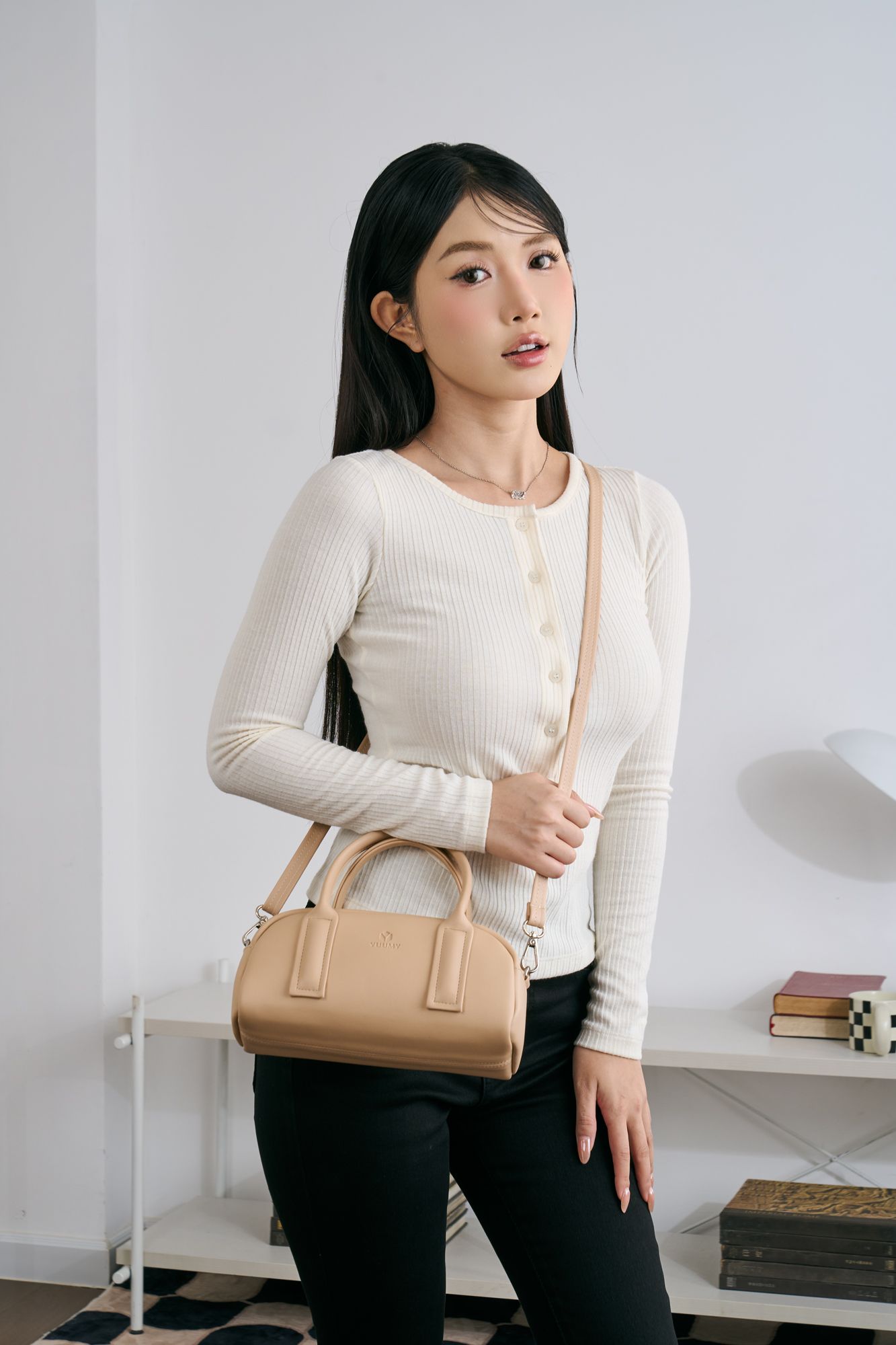 Túi Yuumy (Thời trang nữ thiết kế dáng vòm - Túi xách da Seasand YTX77)