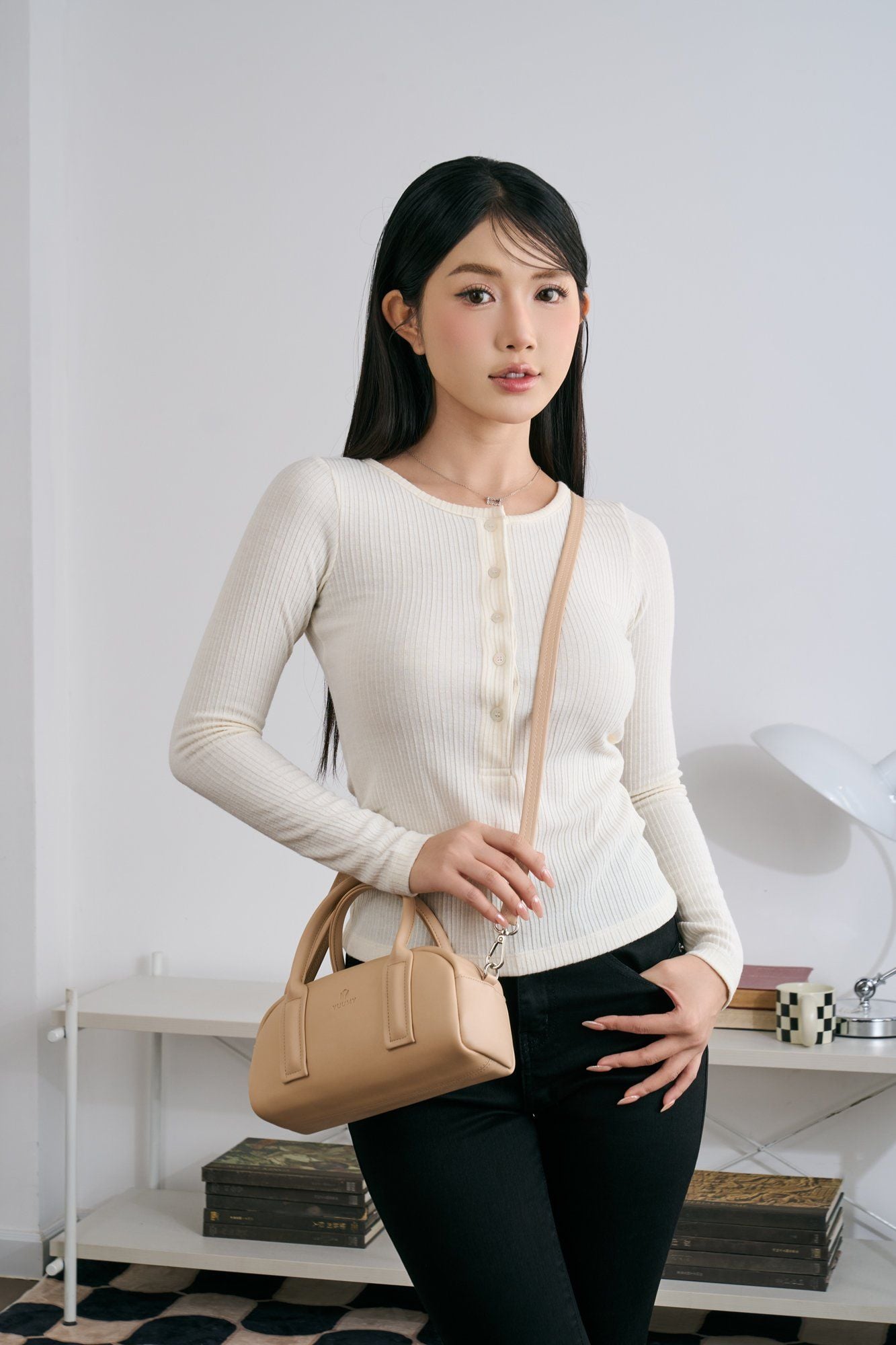 Túi Yuumy (Thời trang nữ thiết kế dáng vòm - Túi xách da Seasand YTX77)