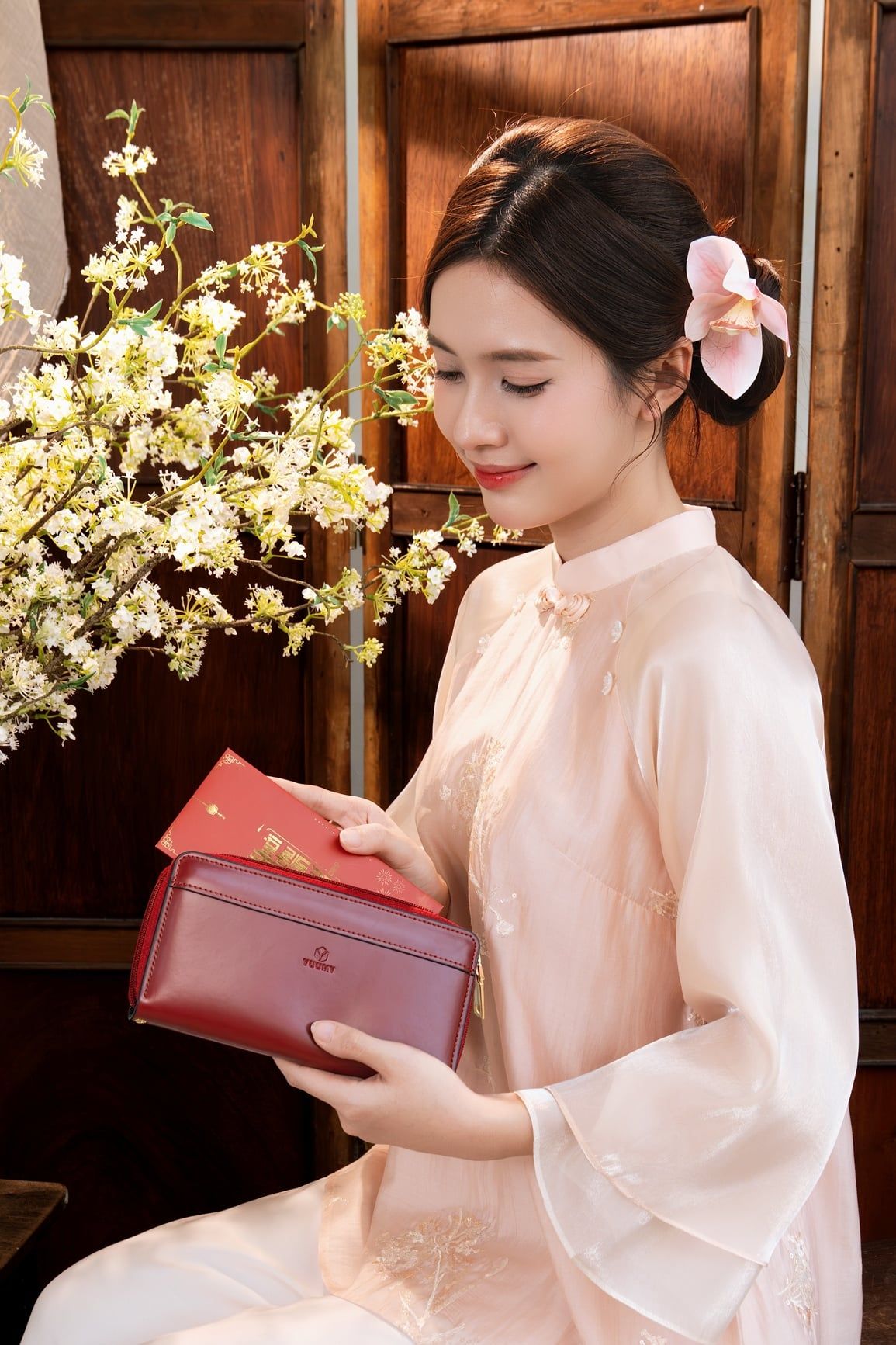 Ví nữ YUUMY YV62 (Màu Đen ngọc trai)