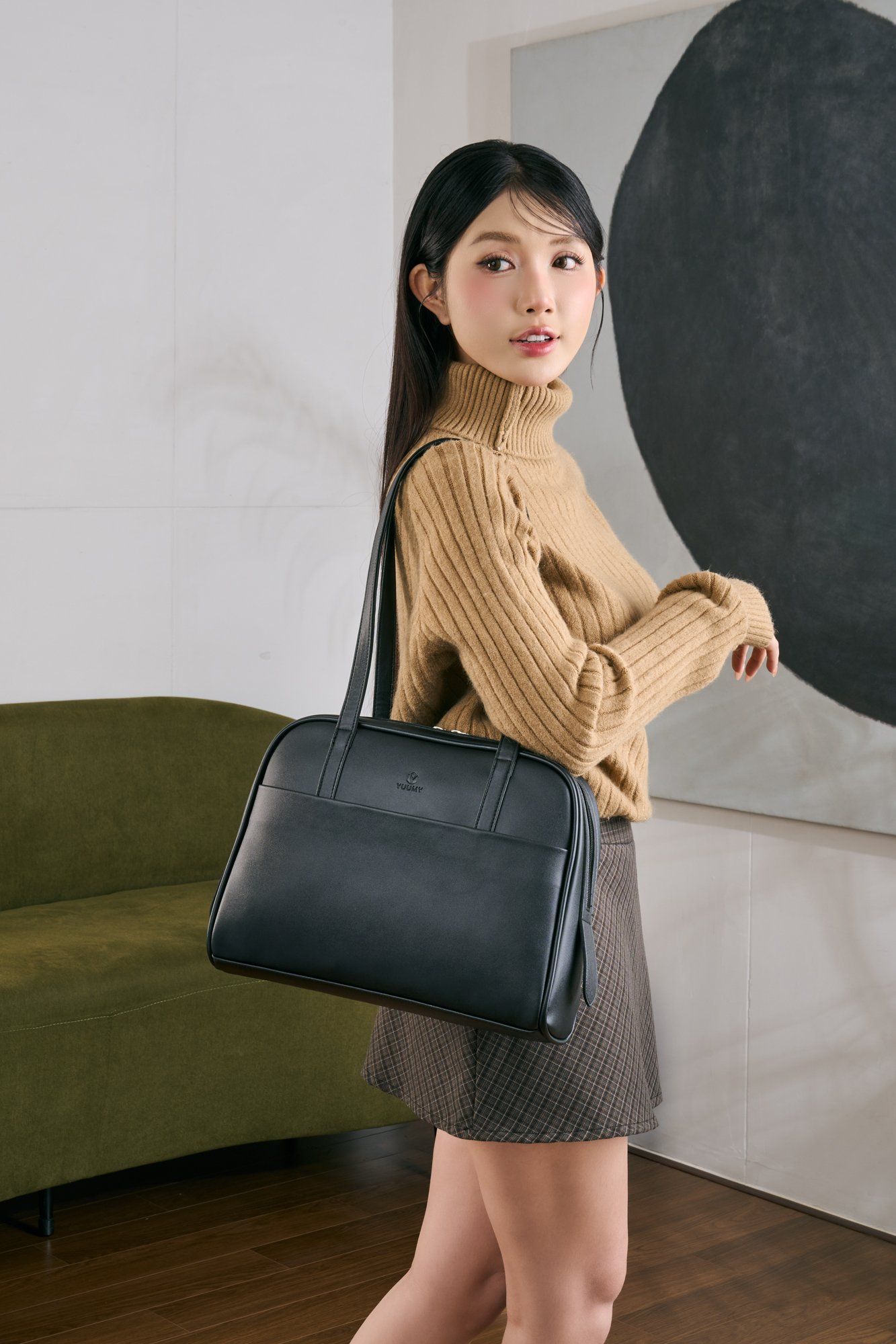 Túi Yuumy (Thời trang nữ dáng vòm bo cong - Túi xách da Seasand YTX76)