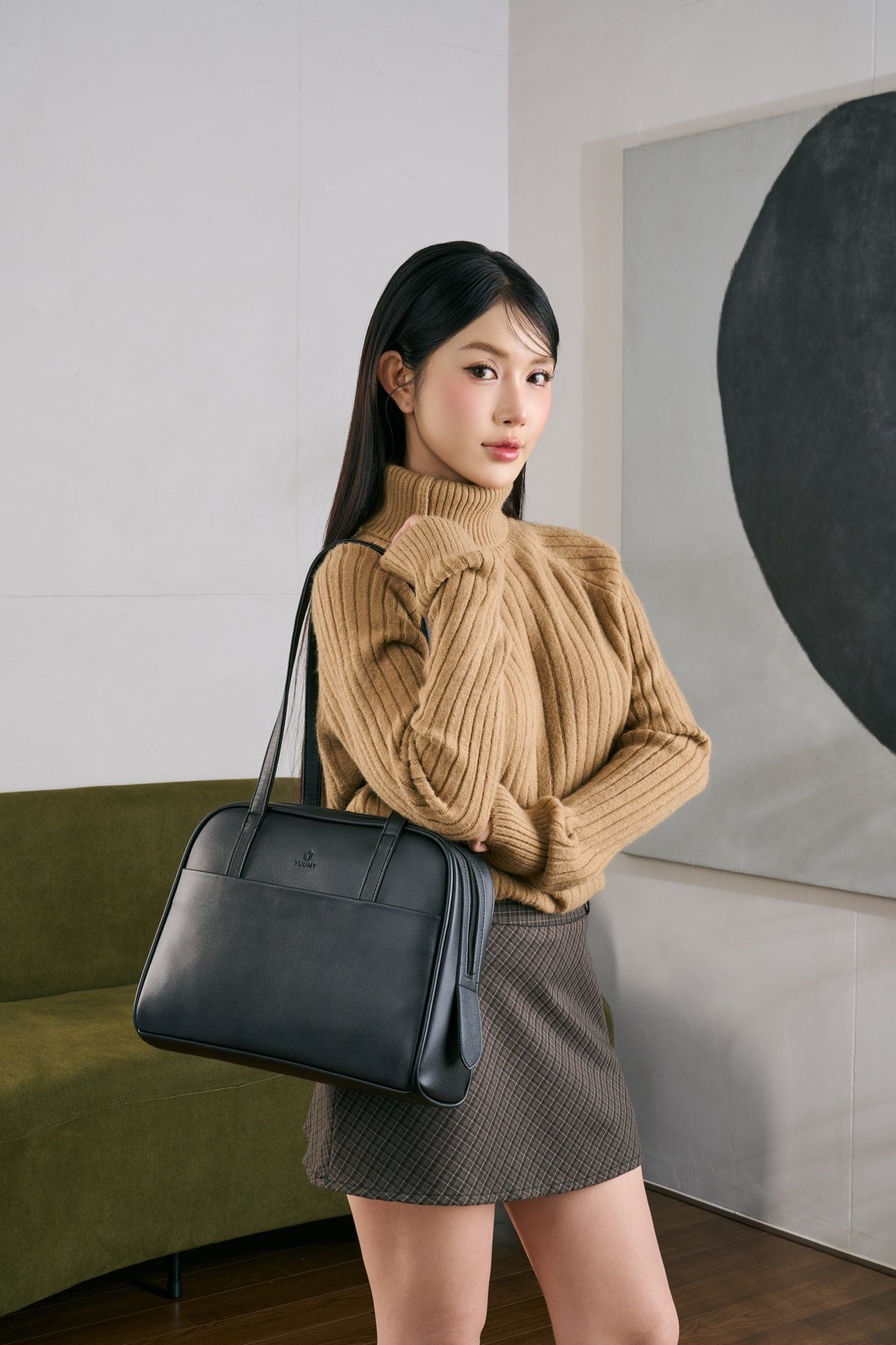 Túi Yuumy (Thời trang nữ dáng vòm bo cong - Túi xách da Seasand YTX76)