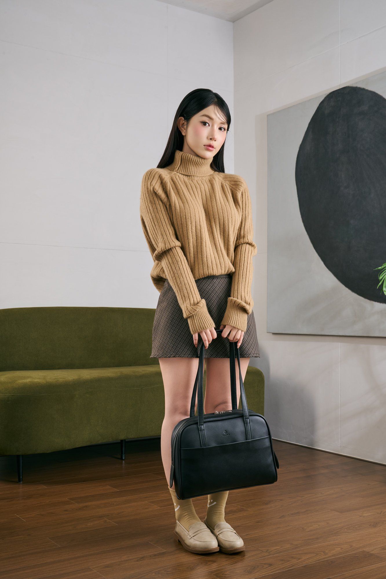 Túi Yuumy (Thời trang nữ dáng vòm bo cong - Túi xách da Seasand YTX76)