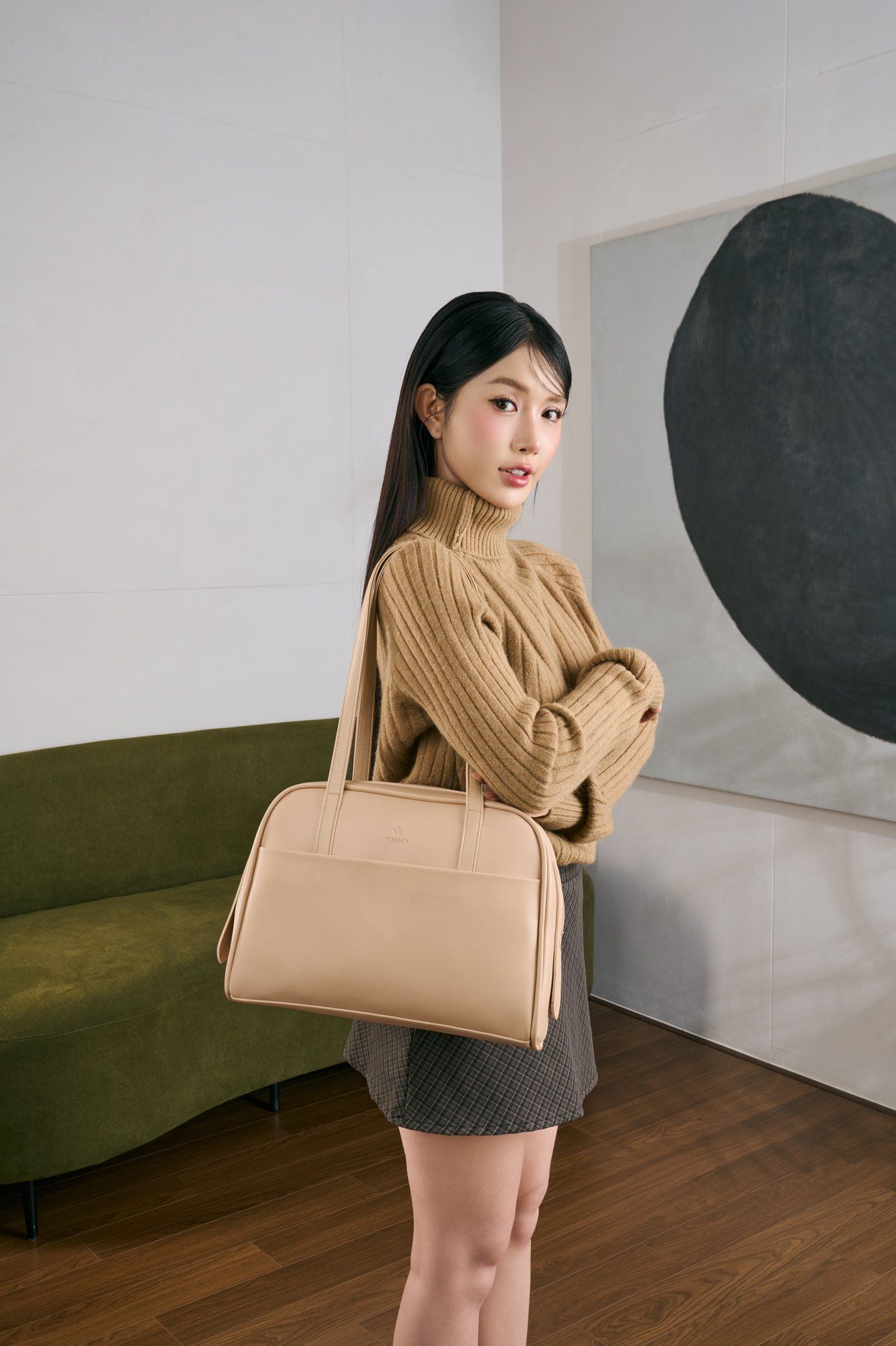 Túi Yuumy (Thời trang nữ dáng vòm bo cong - Túi xách da Seasand YTX76)