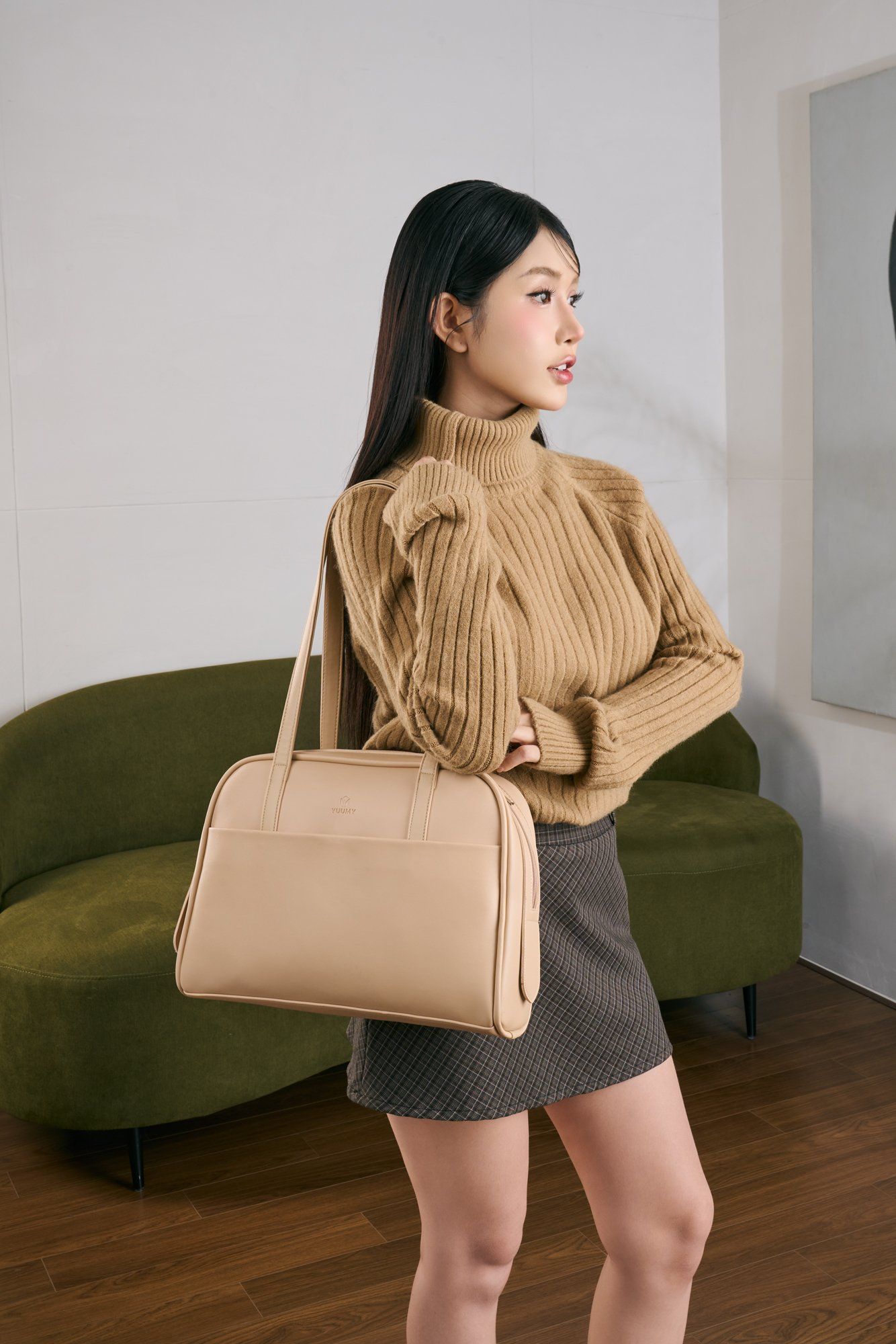 Túi Yuumy (Thời trang nữ dáng vòm bo cong - Túi xách da Seasand YTX76)