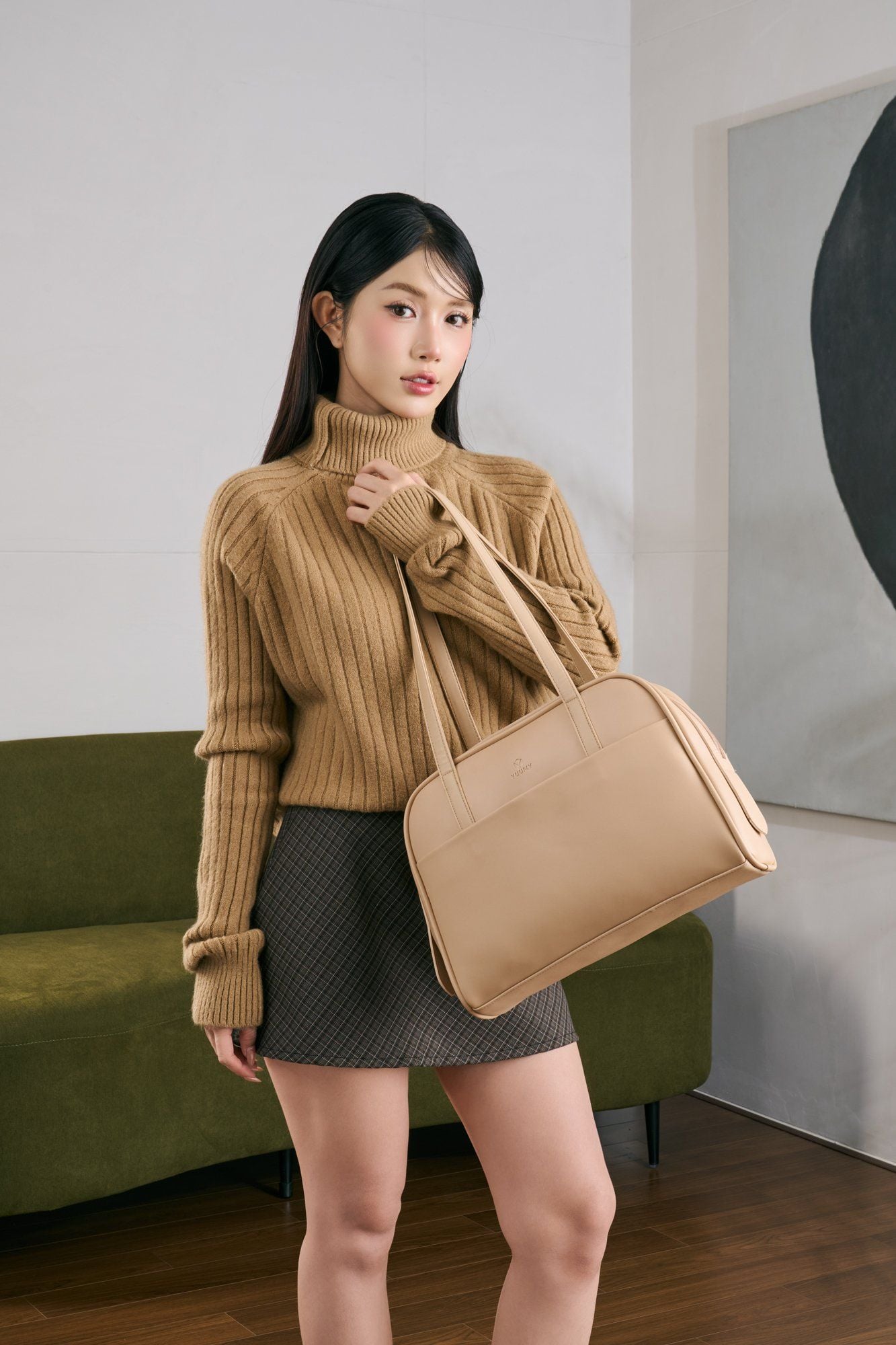 Túi Yuumy (Thời trang nữ dáng vòm bo cong - Túi xách da Seasand YTX76)