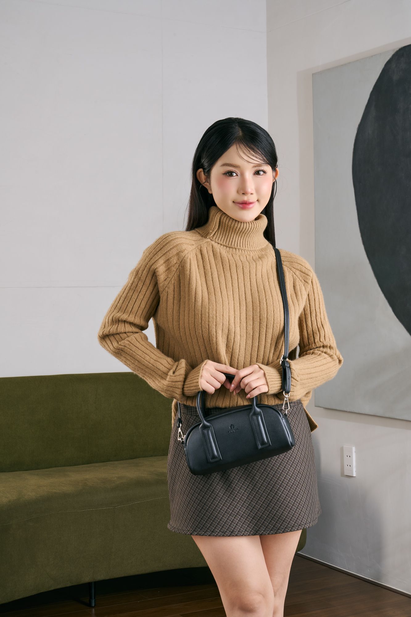 Túi Yuumy (Thời trang nữ thiết kế dáng vòm - Túi xách da Seasand YTX77)