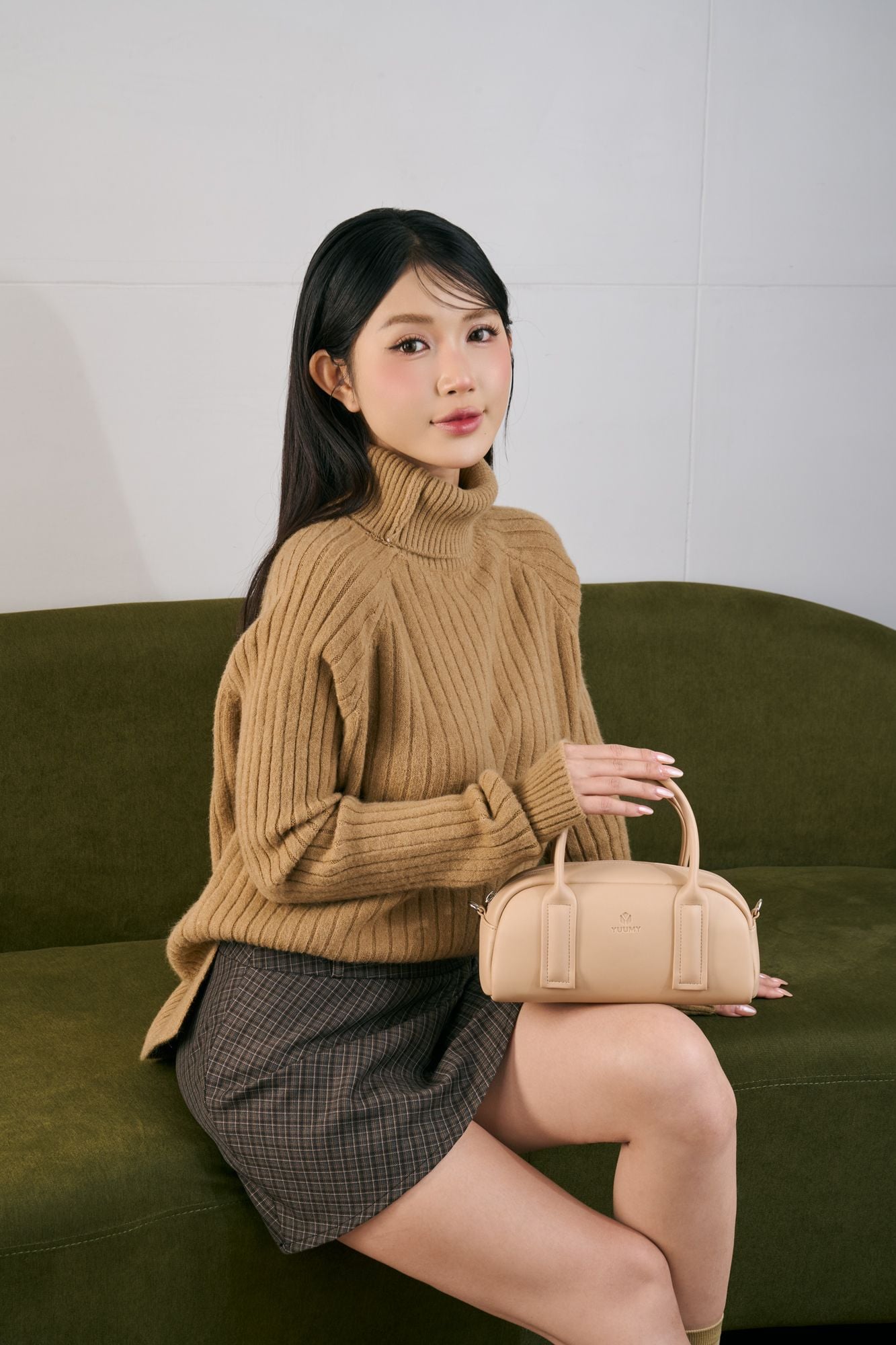 Túi Yuumy (Thời trang nữ thiết kế dáng vòm - Túi xách da Seasand YTX77)