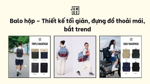 Balo hộp – Thiết kế tối giản, đựng đồ thoải mái, chuẩn trend 2025