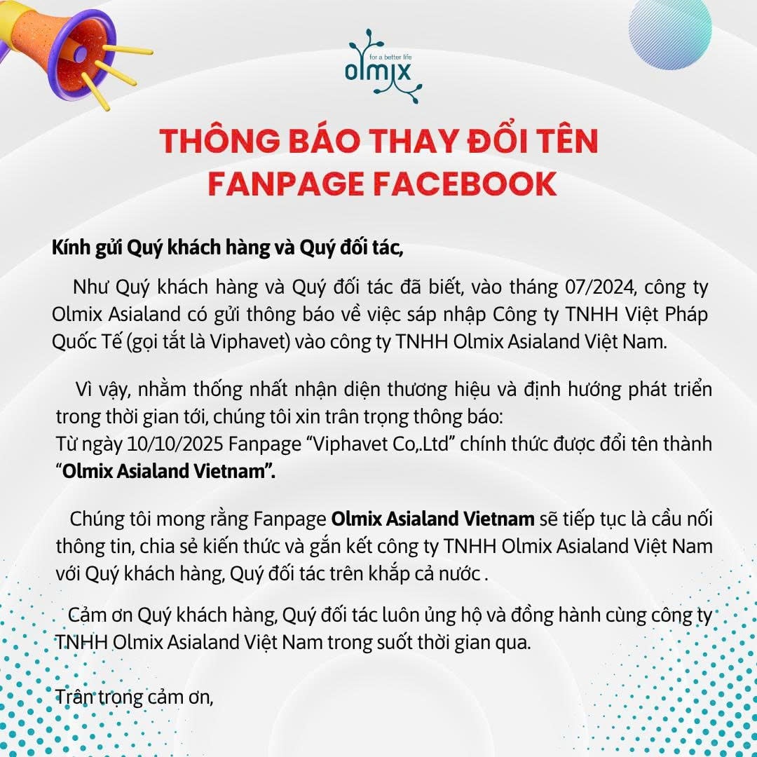 THÔNG BÁO THAY ĐỔI TÊN FANPAGE FACEBOOK