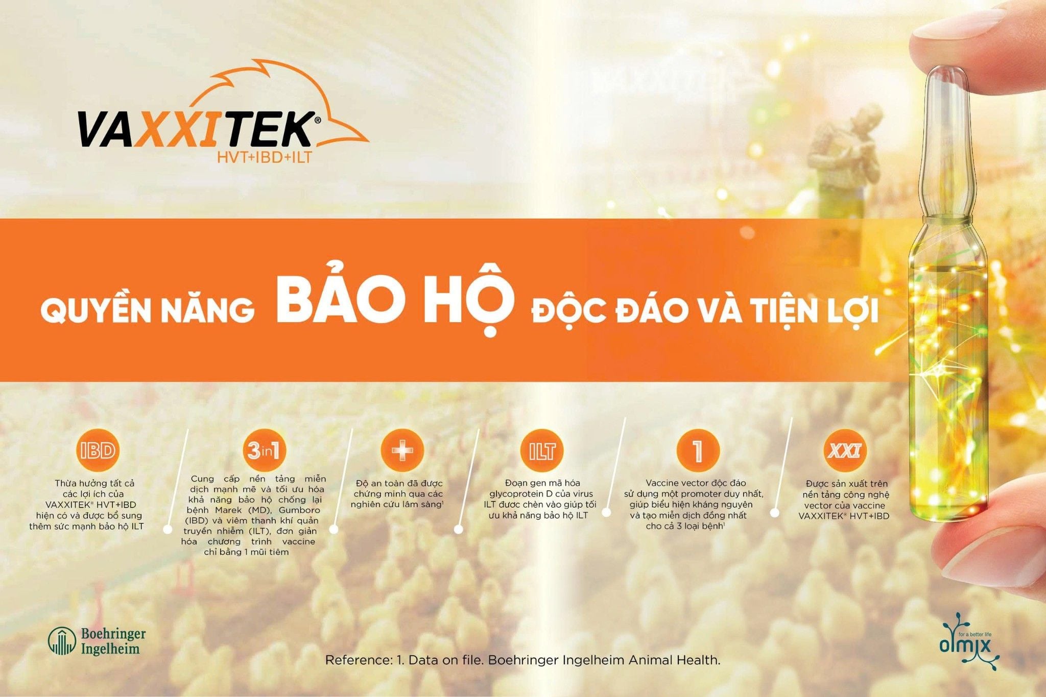 VAXXITEK® HVT+IBD+ILT GIẢI PHÁP PHÒNG BỆNH TAM GIÁ TIÊN TIẾN CHO CHĂN NUÔI GIA CẦM