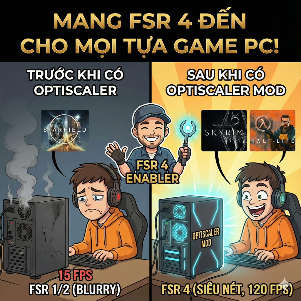Mod Optiscaler mang FSR 4 đến cho mọi tựa game