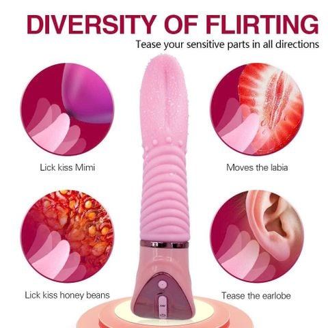 Máy MS Magic Dildo Dáng Lưỡi Đa Năng Cao Cấp