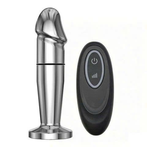 Máy Massage Hình DV Mini, Kim Loại Sốc Điện Giữa Thân, Có Điều Khiển Từ Xa Cao Cấp