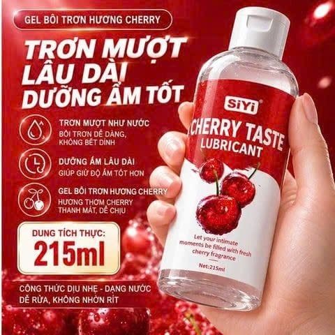 Gel Bôi Trơn, Gốc Nước, Hương Cherry, Thể Tích 215ml
