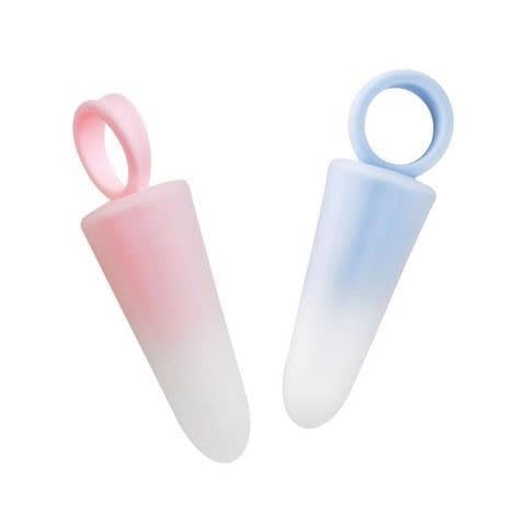 Máy massage soft móc khoá tròn hình dạng que kem 2 màu mini cao cấp nhiều chế độ rung sạc điện
