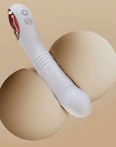 Cây Rung Massage Nhiều Tần Số, Ngoáy, Nhiệt  Độ, Có Tay Cầm Xỏ Ngón Tay Màu Trắng
