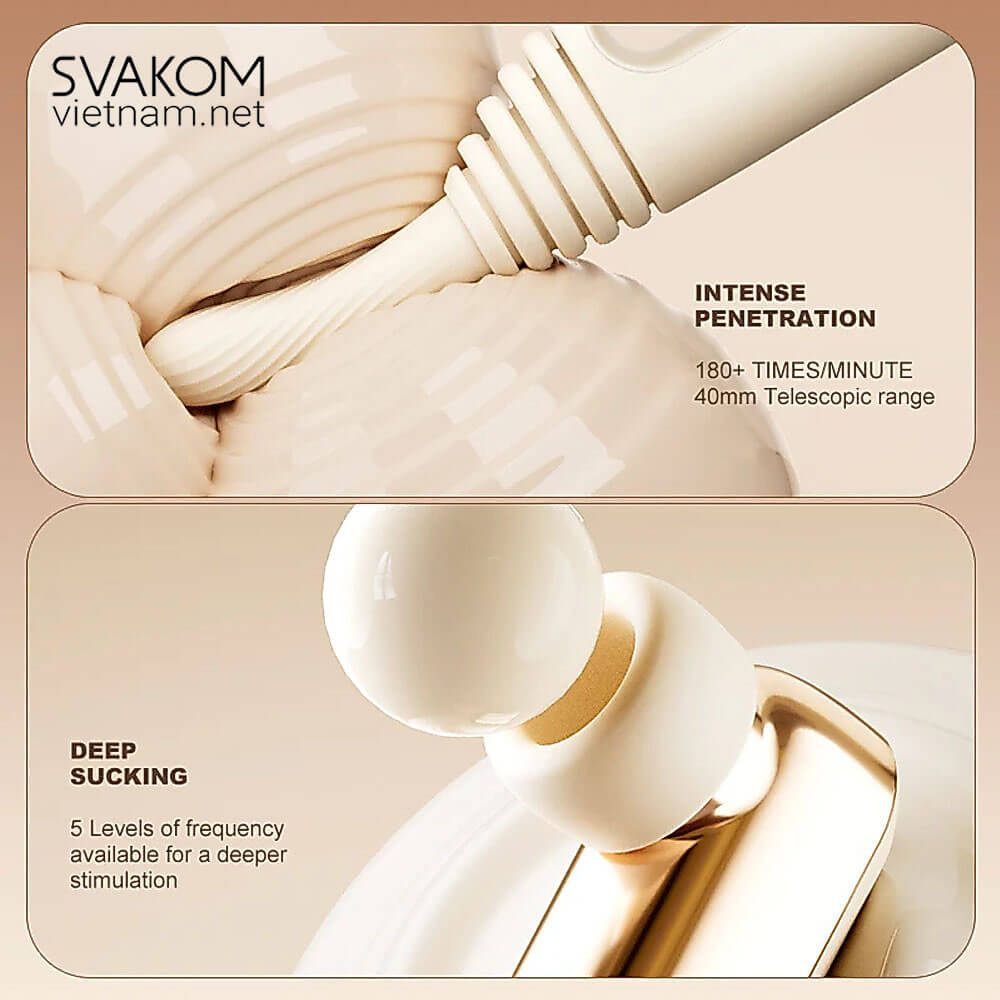 dương vật giả rung thụt svakom handy thruster