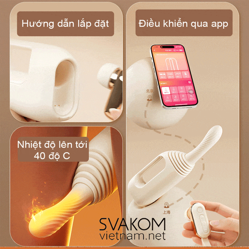 dương vật giả rung thụt svakom handy thruster