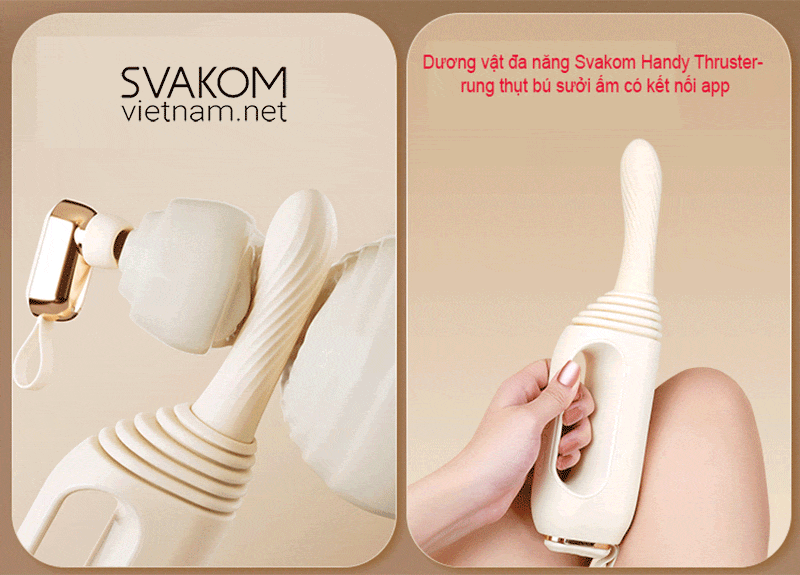 dương vật giả rung thụt svakom handy thruster