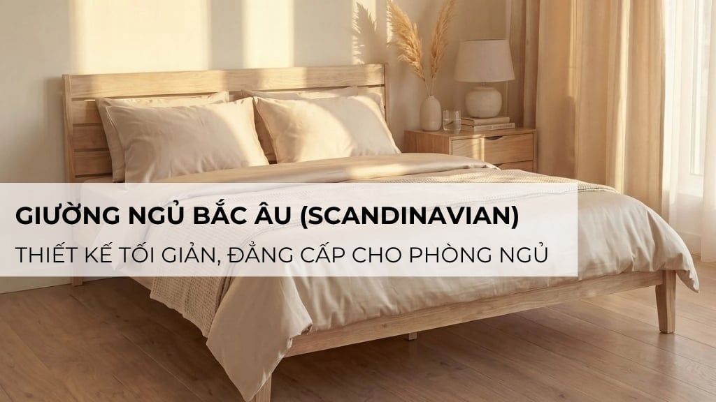 Giường ngủ bắc âu (scandinavian): thiết kế tối giản, đẳng cấp cho phòng ngủ
