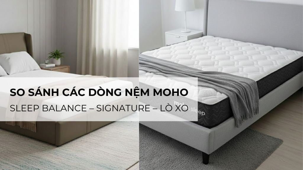 So sánh các dòng nệm MOHO: Sleep Balance – Signature – Lò xo