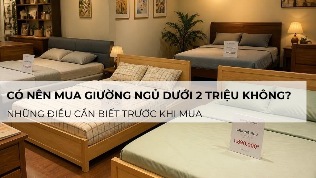 Có nên mua giường ngủ dưới 2 triệu không? Những điều cần biết trước khi mua