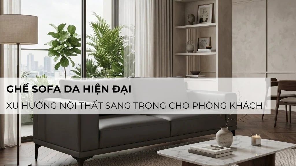 Ghế sofa da hiện đại: Xu hướng sang trọng cho phòng khách