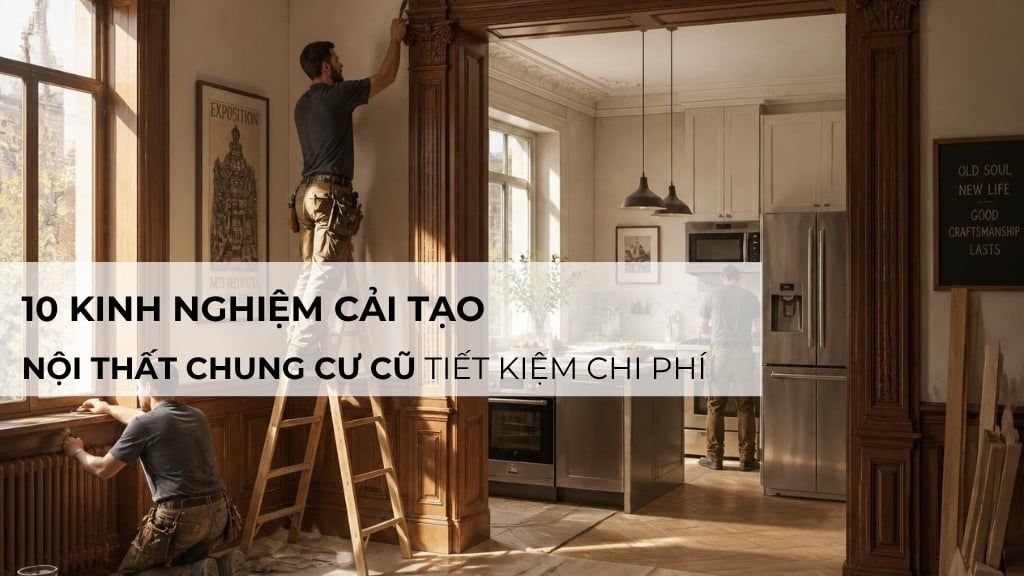 10 kinh nghiệm cải tạo nội thất chung cư cũ tiết kiệm chi phí