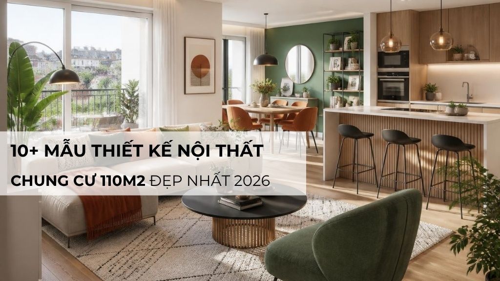 10+ mẫu thiết kế nội thất chung cư 110m2 đẹp, xu hướng