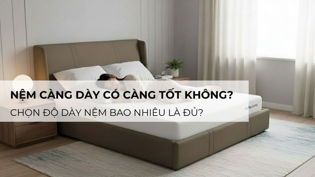 Nệm càng dày có càng tốt không? Chọn độ dày nệm bao nhiêu là đủ?