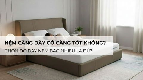 Nệm càng dày có càng tốt không? Chọn độ dày nệm bao nhiêu là đủ?
