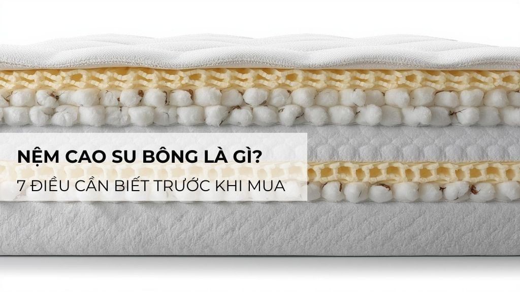 Nệm cao su bông là gì? 7 điều cần biết trước khi mua