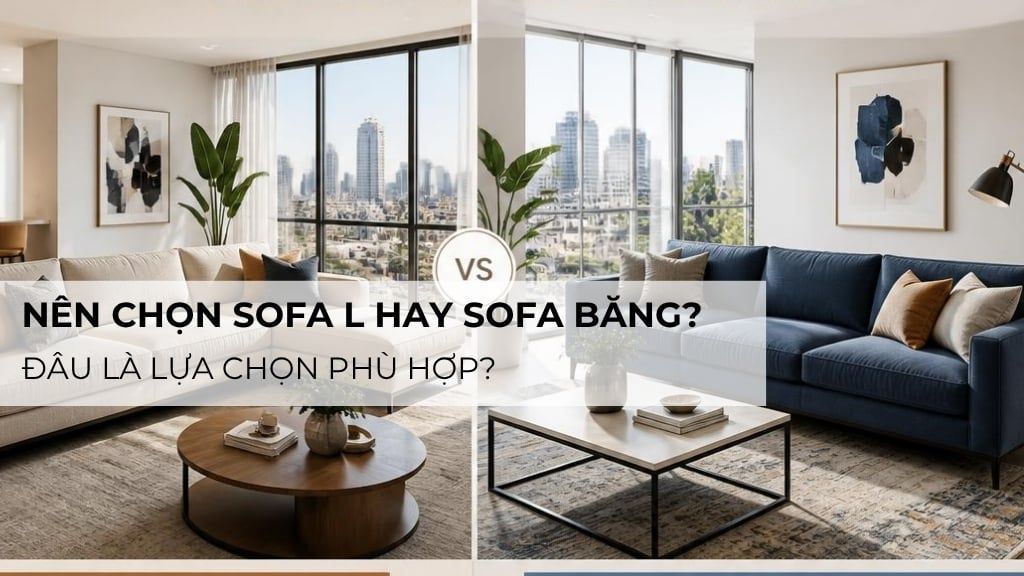 Nên chọn sofa L hay sofa băng? Đâu là lựa chọn phù hợp?