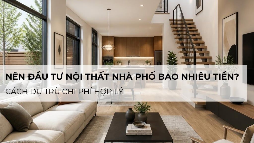 Nên đầu tư nội thất nhà phố bao nhiêu tiền? Cách dự trù chi phí hợp lý