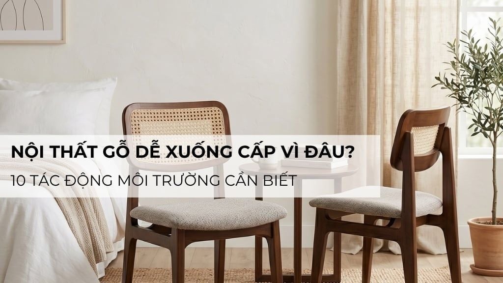 Nội thất gỗ dễ xuống cấp vì đâu? 10 tác động môi trường cần biết
