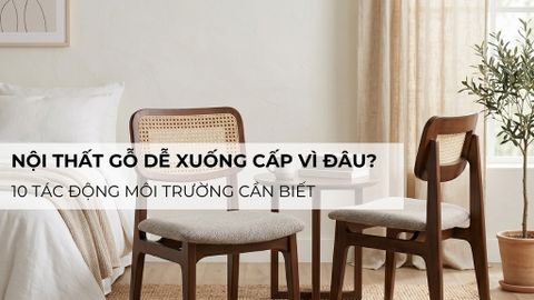 Nội thất gỗ dễ xuống cấp vì đâu? 10 tác động môi trường cần biết